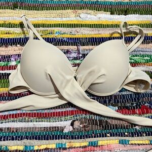 Yellow rap around swim top